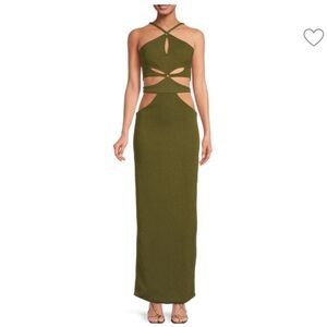 PatBO NWT Asterisk Cutout Halter Maxi Dress size 6